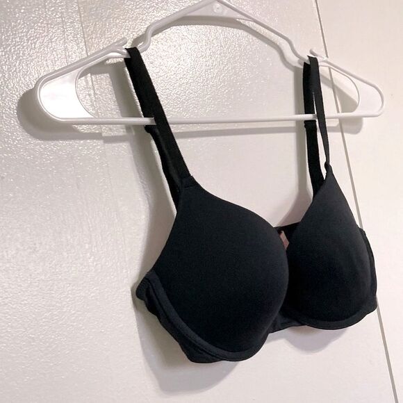 VICTORIAS SECRET PINK VS Where Everywhere Super Push Up Black Bra 34C - Picture 8 of 14
